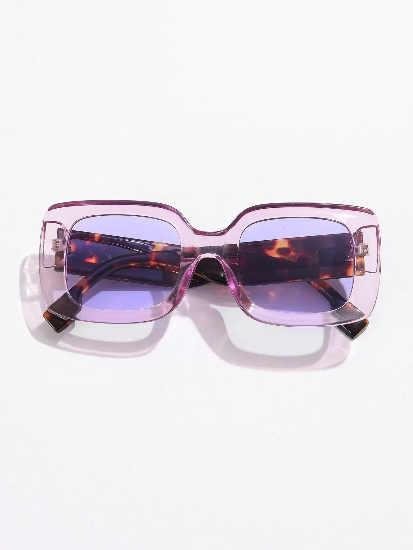 1pair Square Frame Fashion Glasses