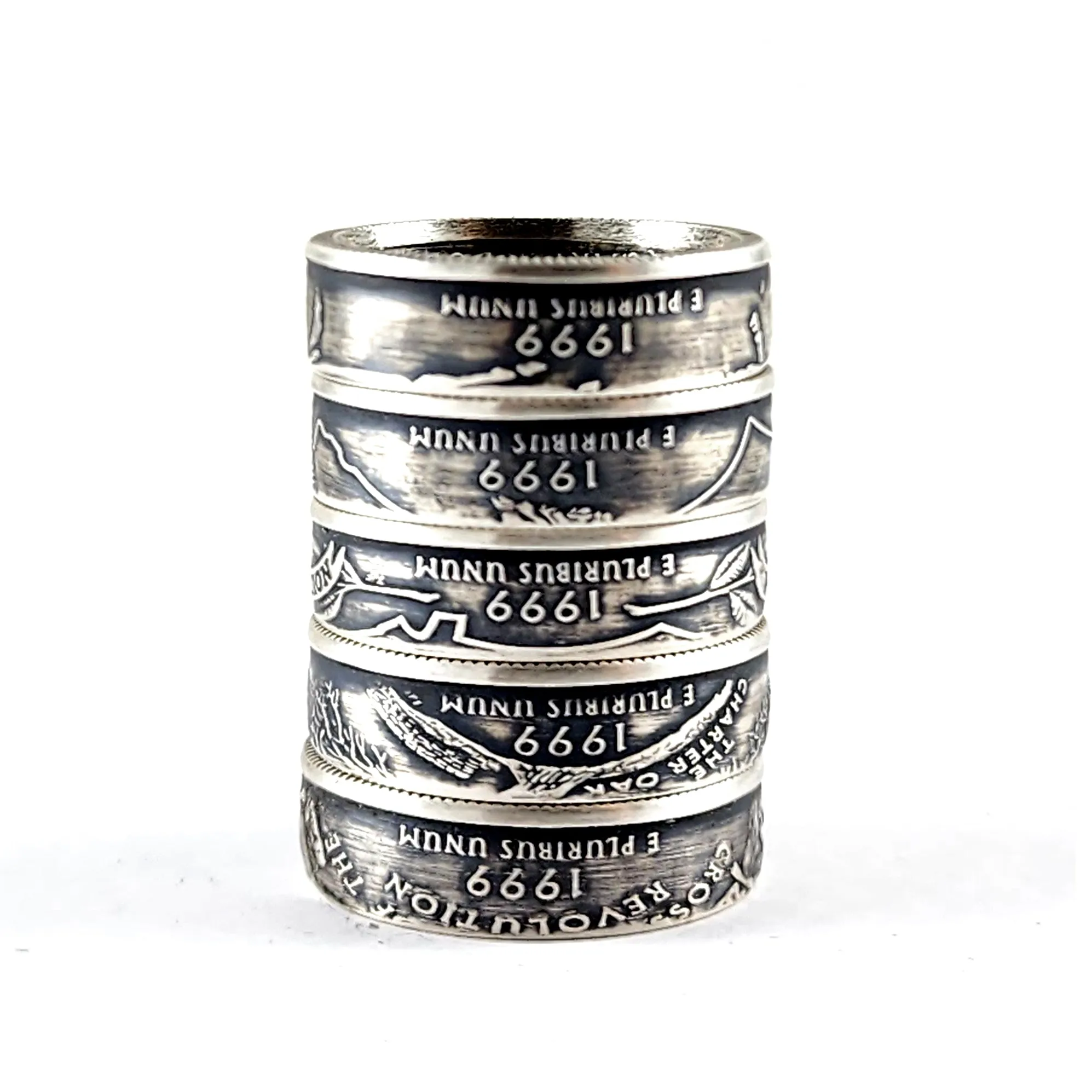 90% Silver 1999 State Quarter Coin Ring