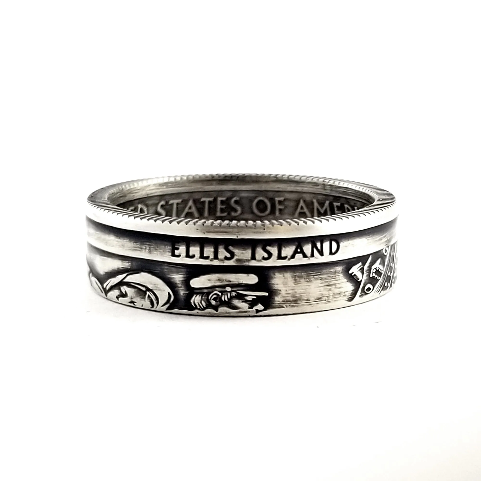 90% Silver Ellis Island National Park Quarter Ring