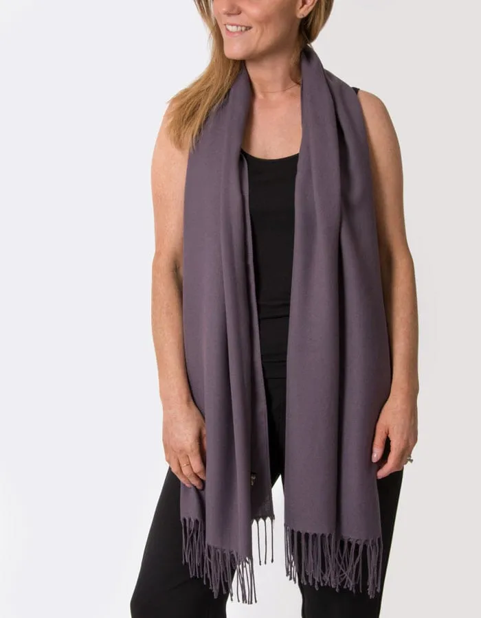 Aubergine Purple Pashmina