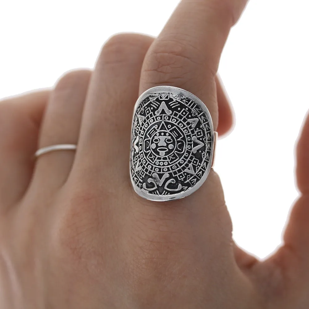 Aztec Calendar Ring