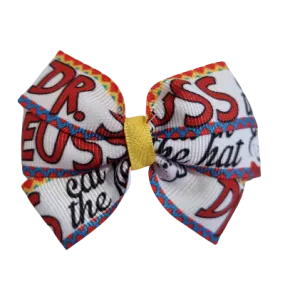 Bella Hair Bow - Dr Seuss Cat in the Hat - 7cm