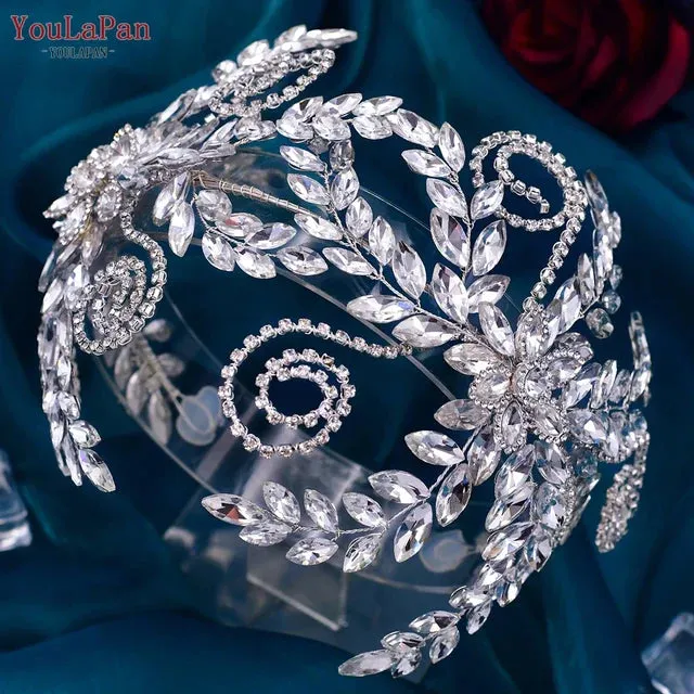 Bride Headbands Wedding Crystal Hair Accessories for Women Girls Headdress Hair Jewelry - S46788894