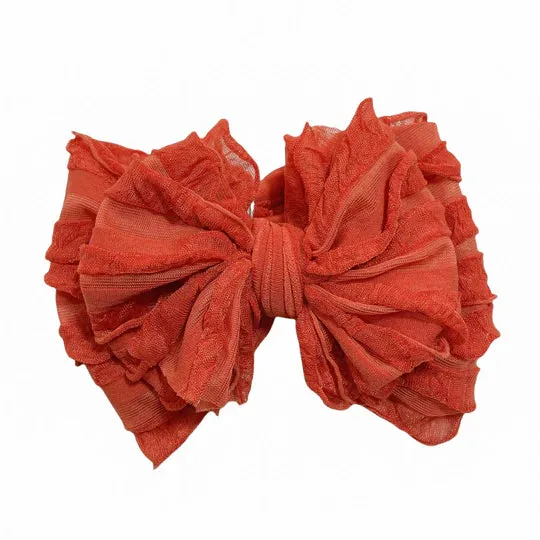 Burnt Orange Ruffled Headband