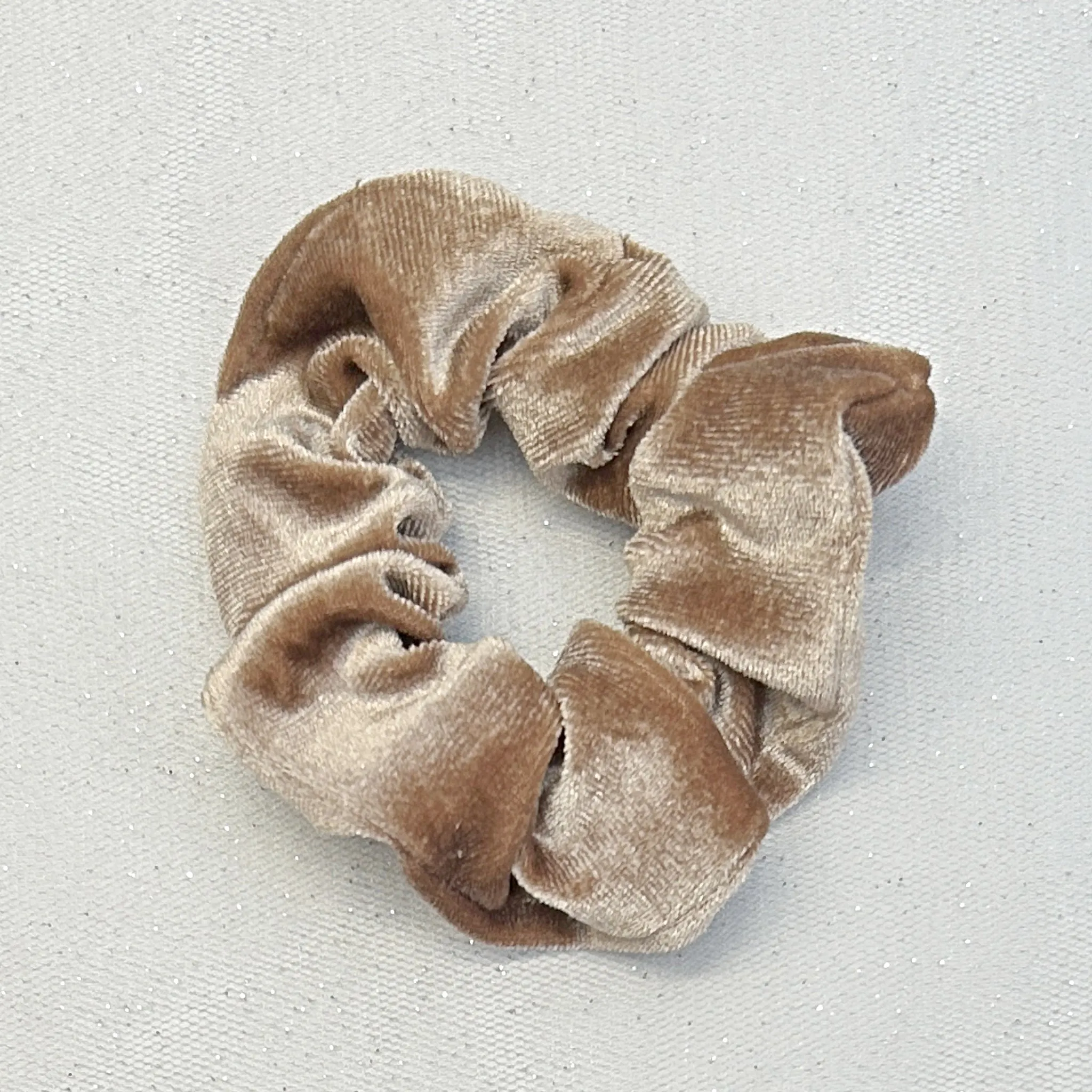 Camel Scrunchie in Velvet