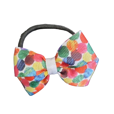 Cherish Hair Bow - Hungry Little Caterpillar Dots