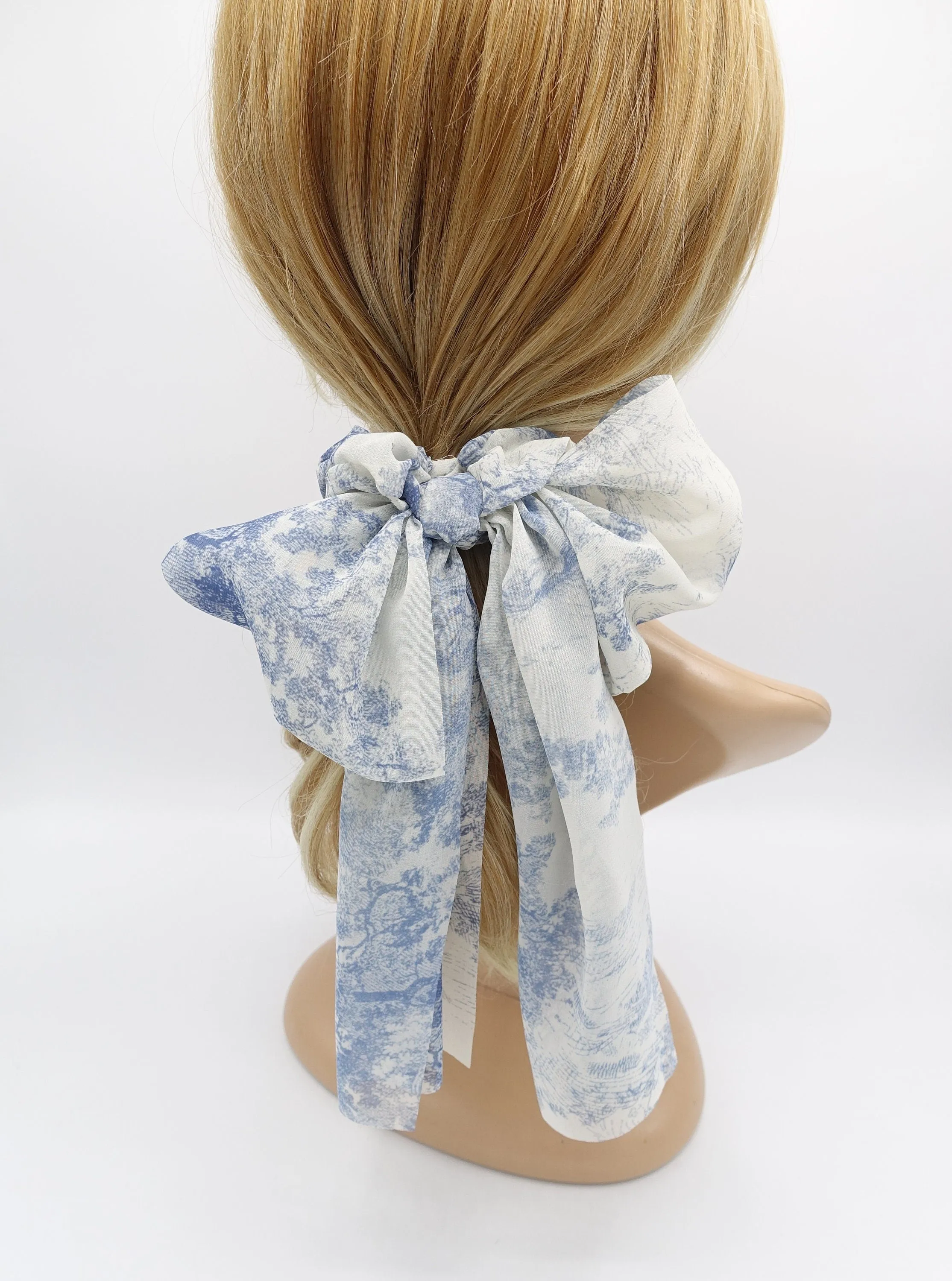 chiffon scrunchies, safari print hair tie, bow knot scrunchies for women