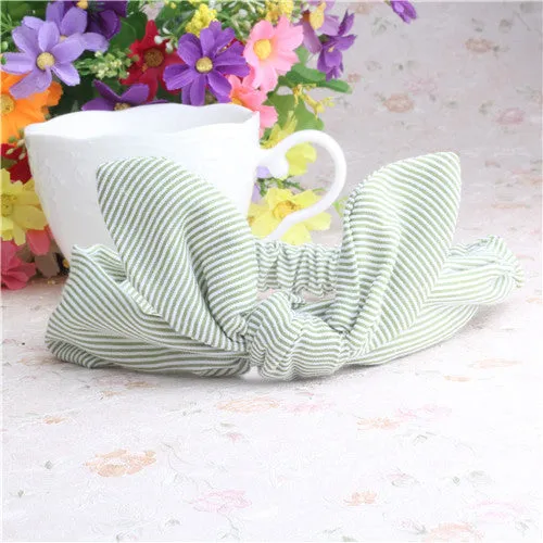 Children Hair Accessories Lovely Bunny Ear Baby Headbands Elastic Fashion Soft Toddler scrunchy Bow Knot Girls Headband