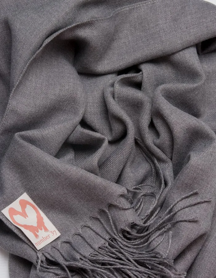 Dark Grey Pashmina