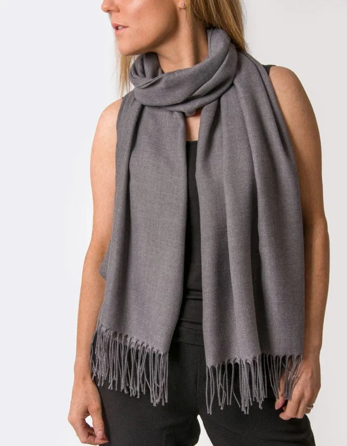 Dark Grey Pashmina