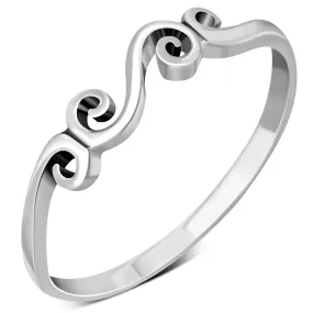 Delicate Spiral Silver Ring