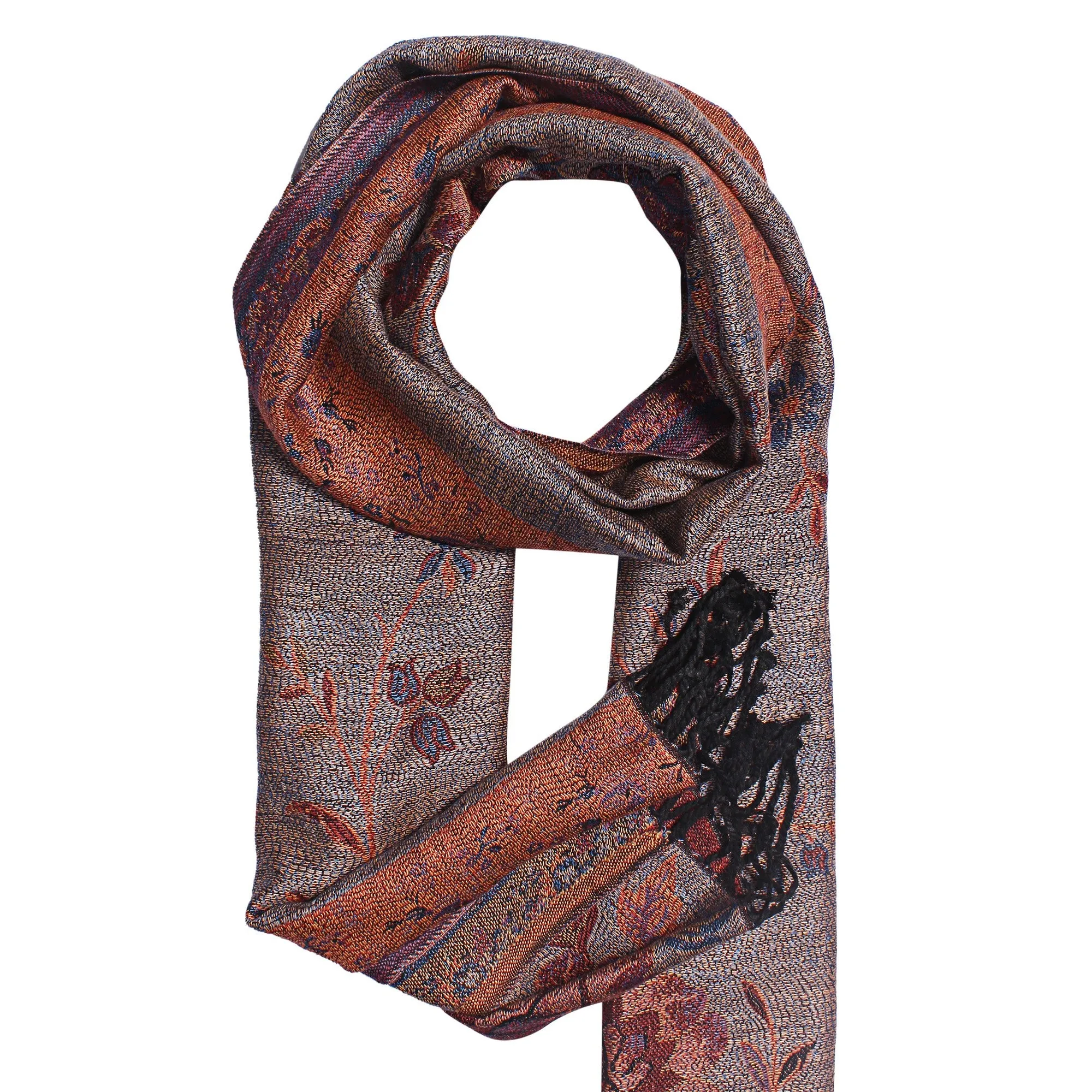 Elegant Earth Floral Print Scarf