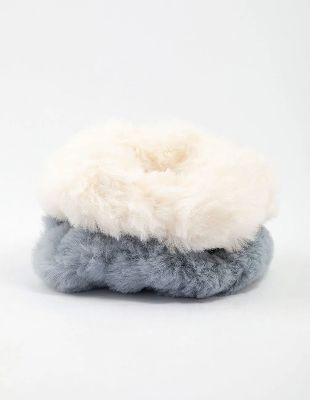 Fabric Faux Fur Scrunchie Pack