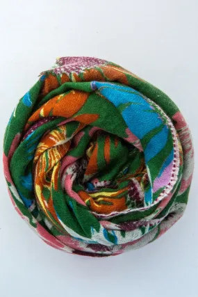 Floral Greens Shawl