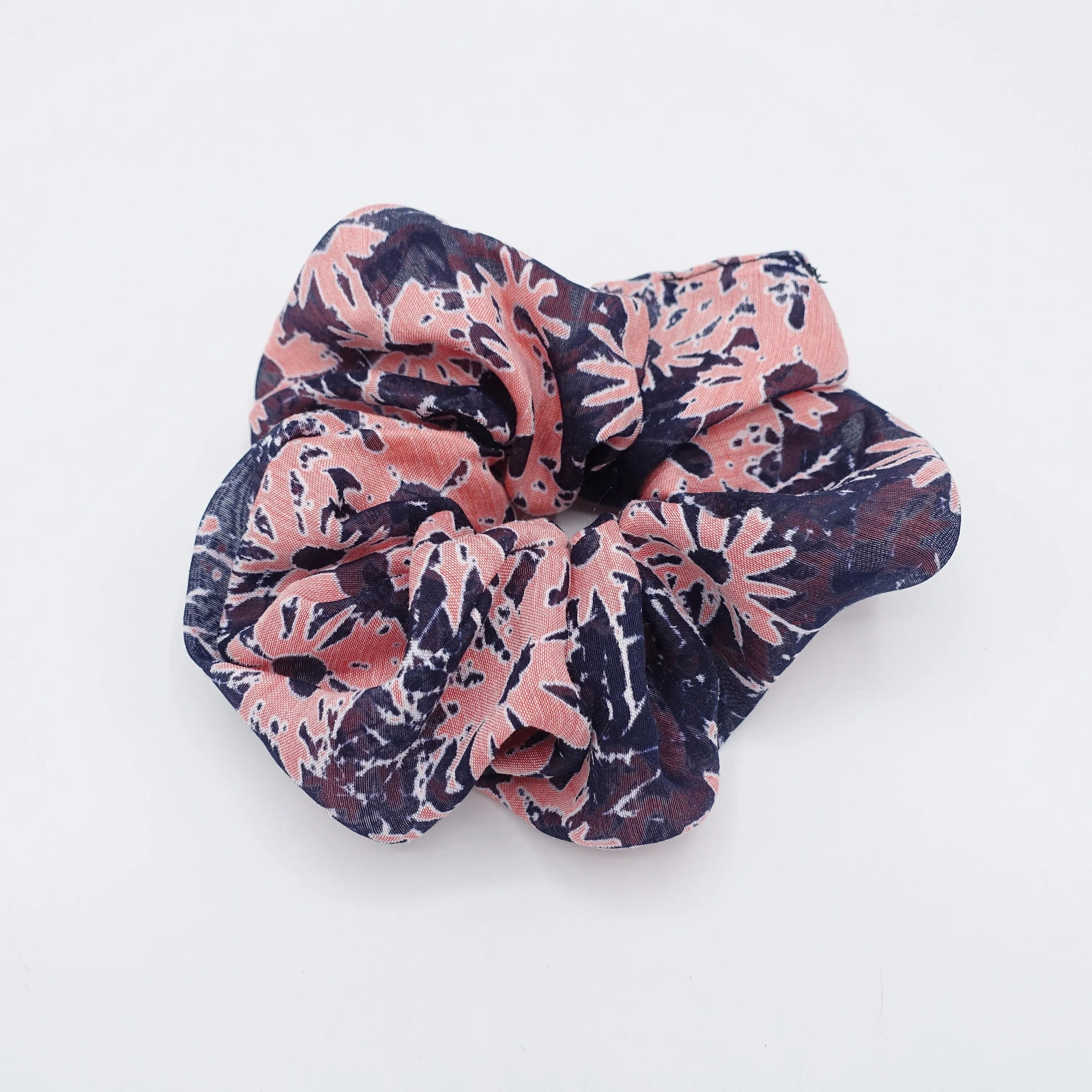 floral scrunchies, abstract print hair ties for women