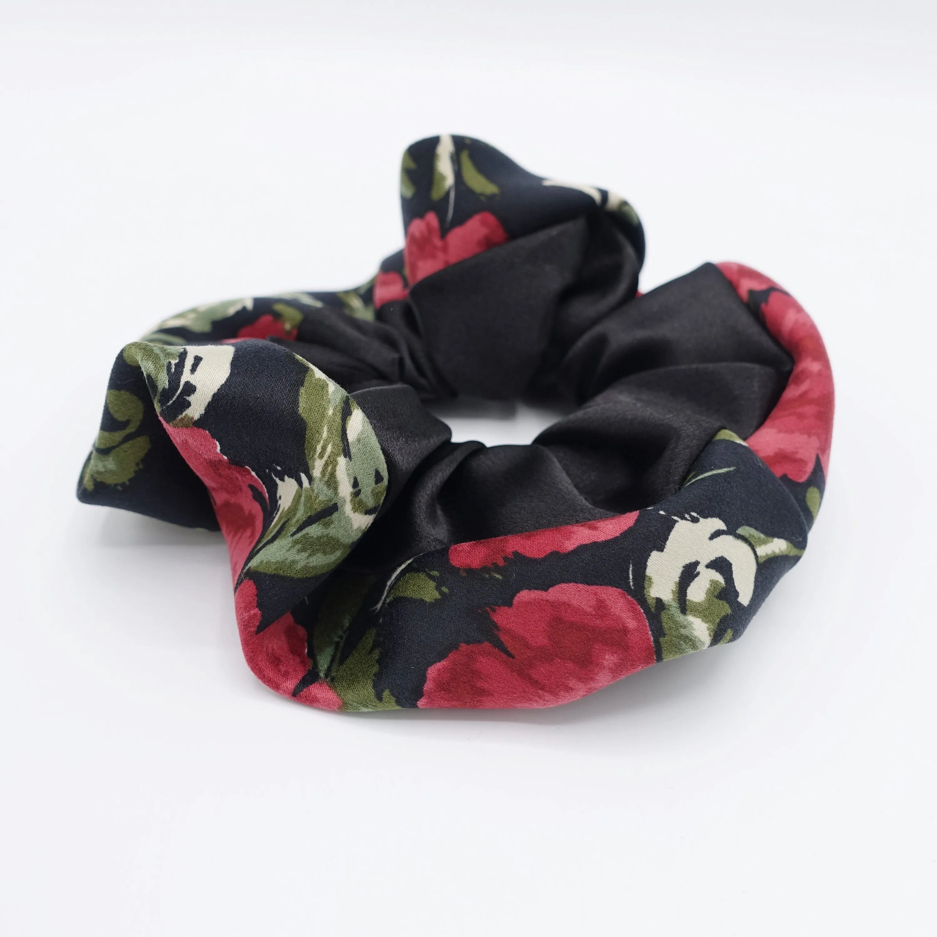 floral scrunchies, satin scrunchies for women