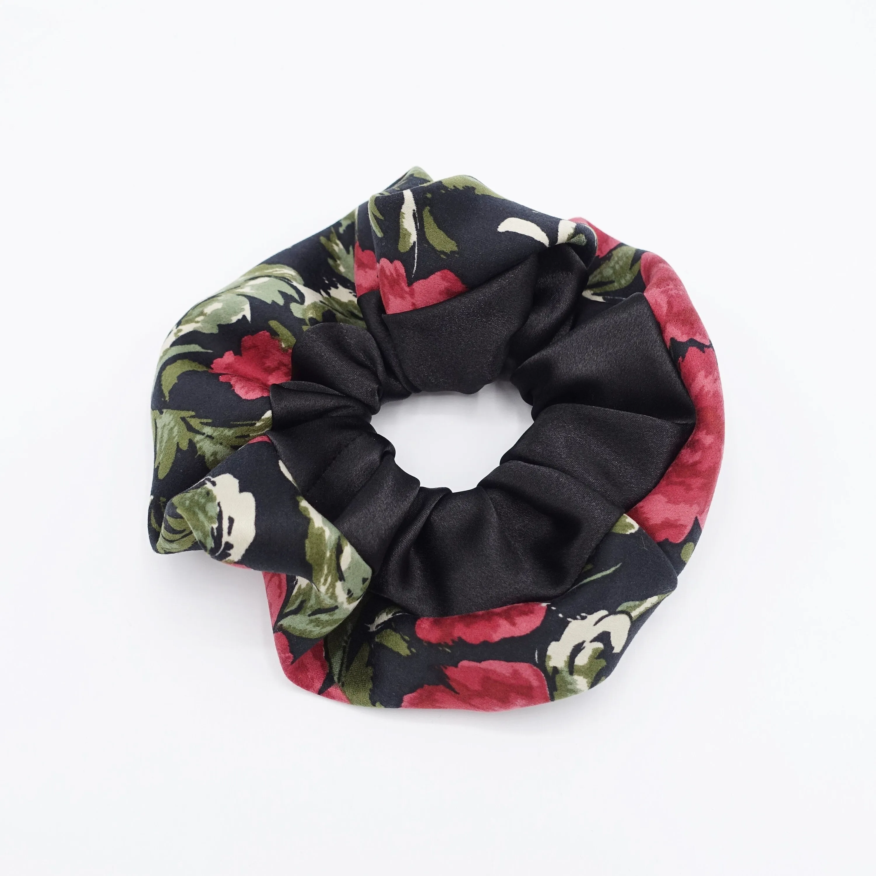 floral scrunchies, satin scrunchies for women