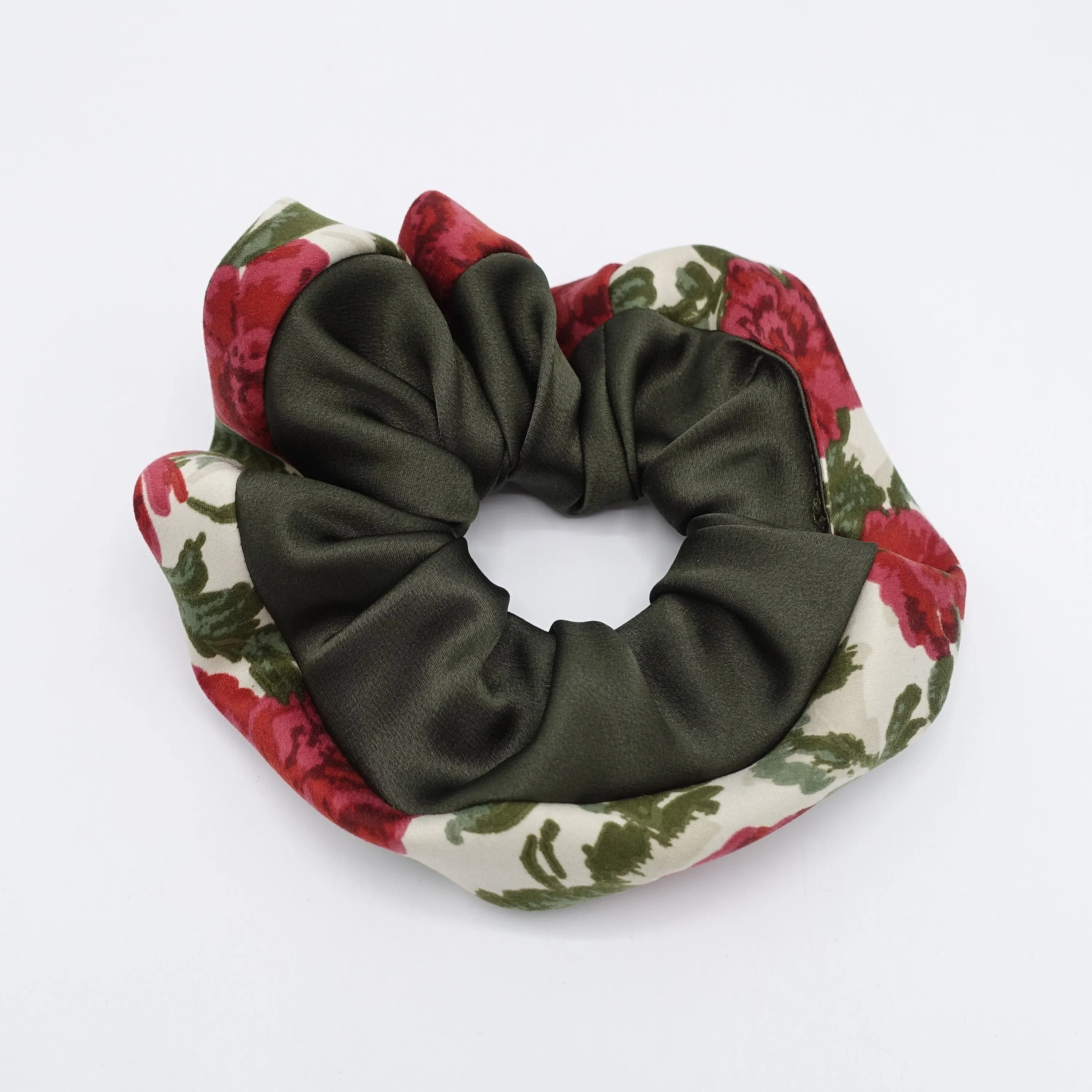 floral scrunchies, satin scrunchies for women