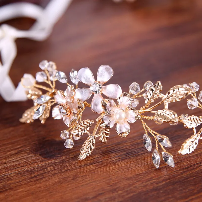 Flower headband | Wedding Headpiece | Crystal Women Hairband | Hair Accessories