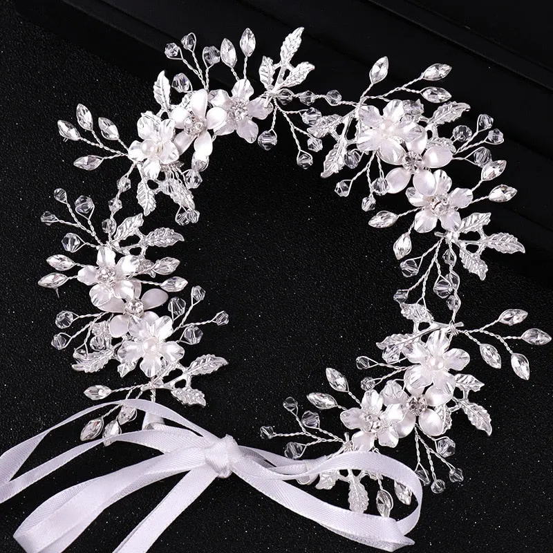 Flower headband | Wedding Headpiece | Crystal Women Hairband | Hair Accessories