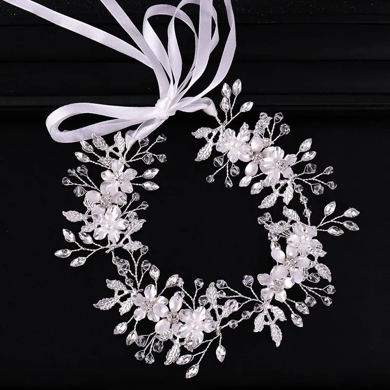 Flower headband | Wedding Headpiece | Crystal Women Hairband | Hair Accessories