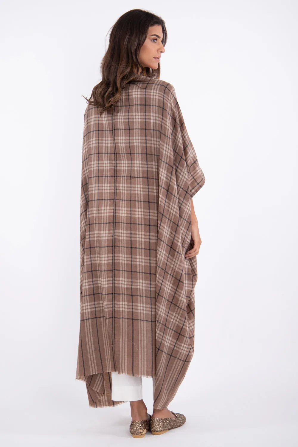 Foulard Wool Brown Abaya