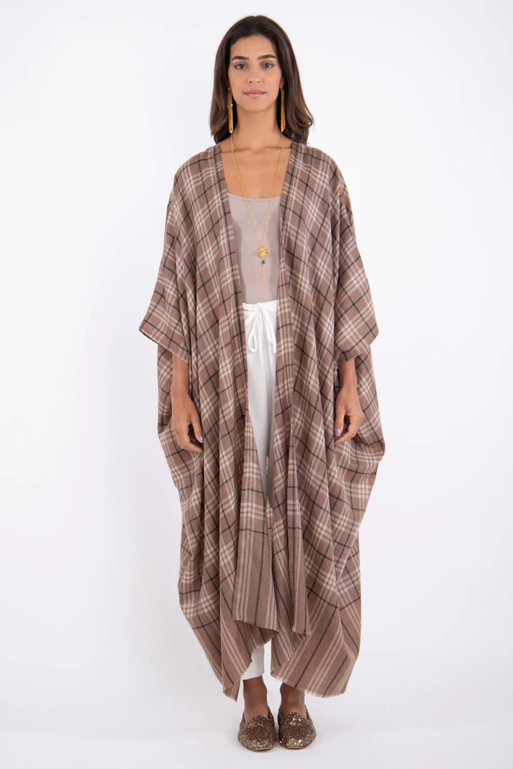 Foulard Wool Brown Abaya