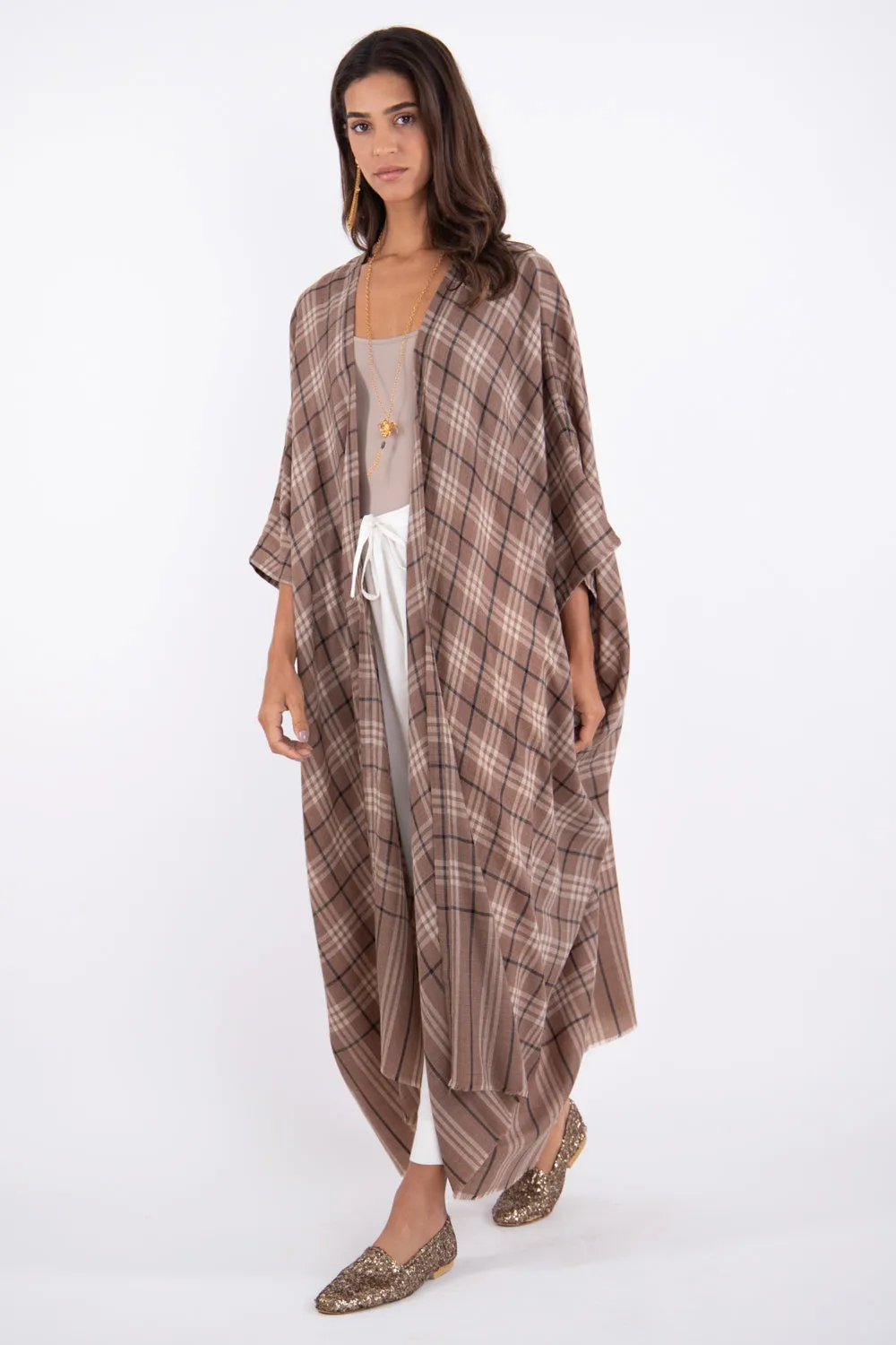 Foulard Wool Brown Abaya