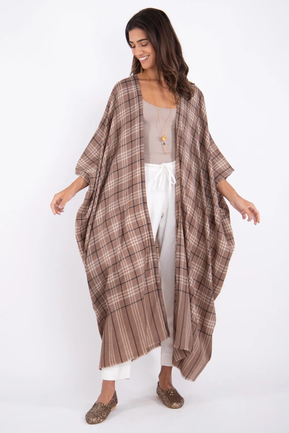 Foulard Wool Brown Abaya