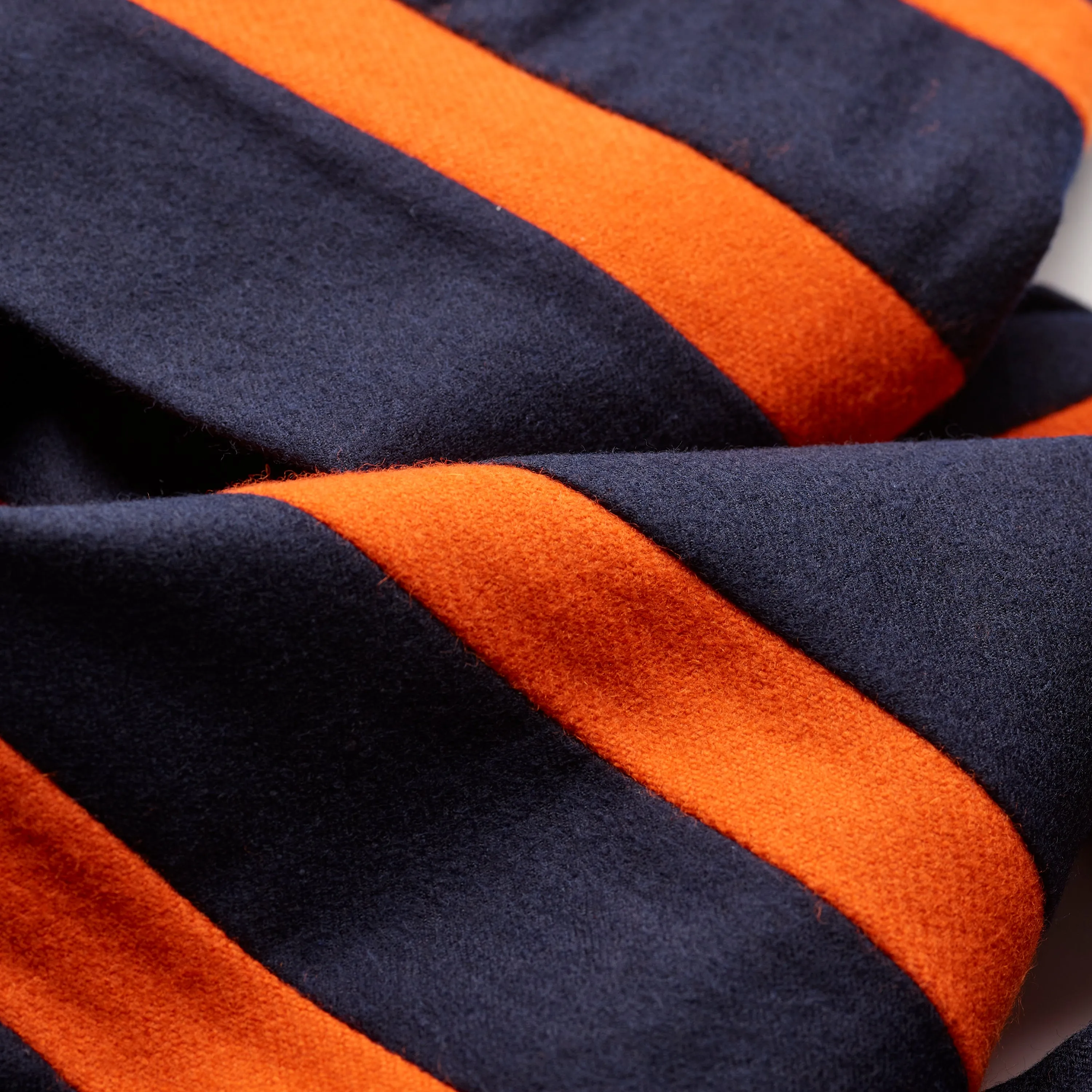 Fox Brothers Navy and Bright Orange College Scarf