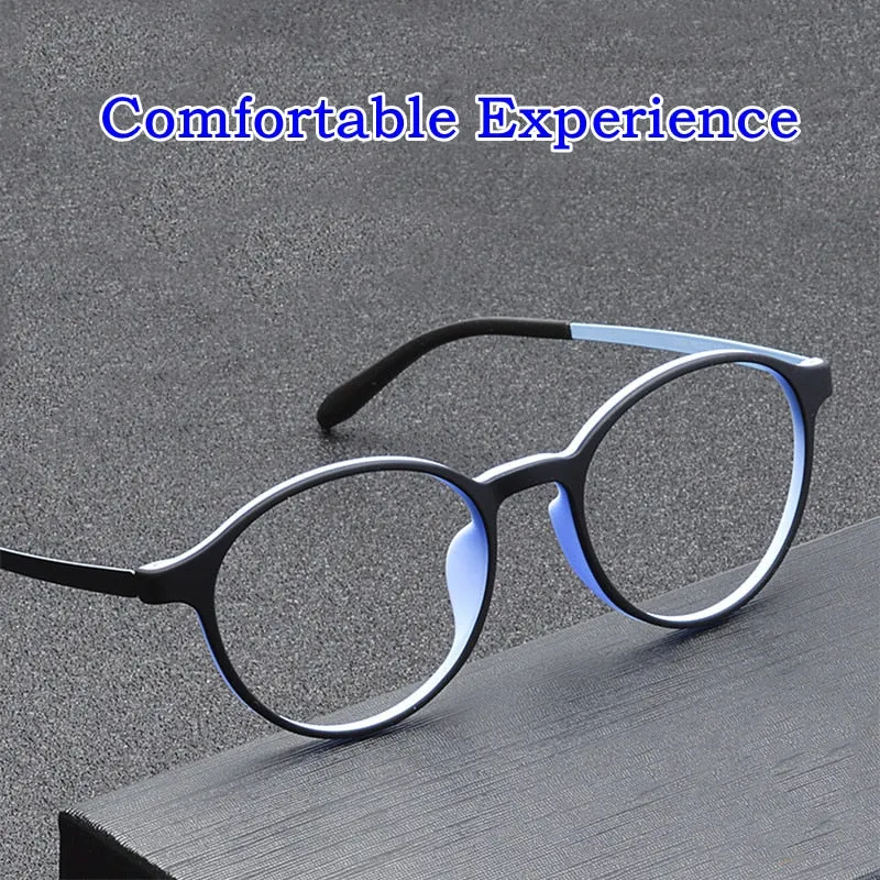 Gmei Unisex Full Rim TR 90 Titanium Alloy Round Frame Eyeglasses3050