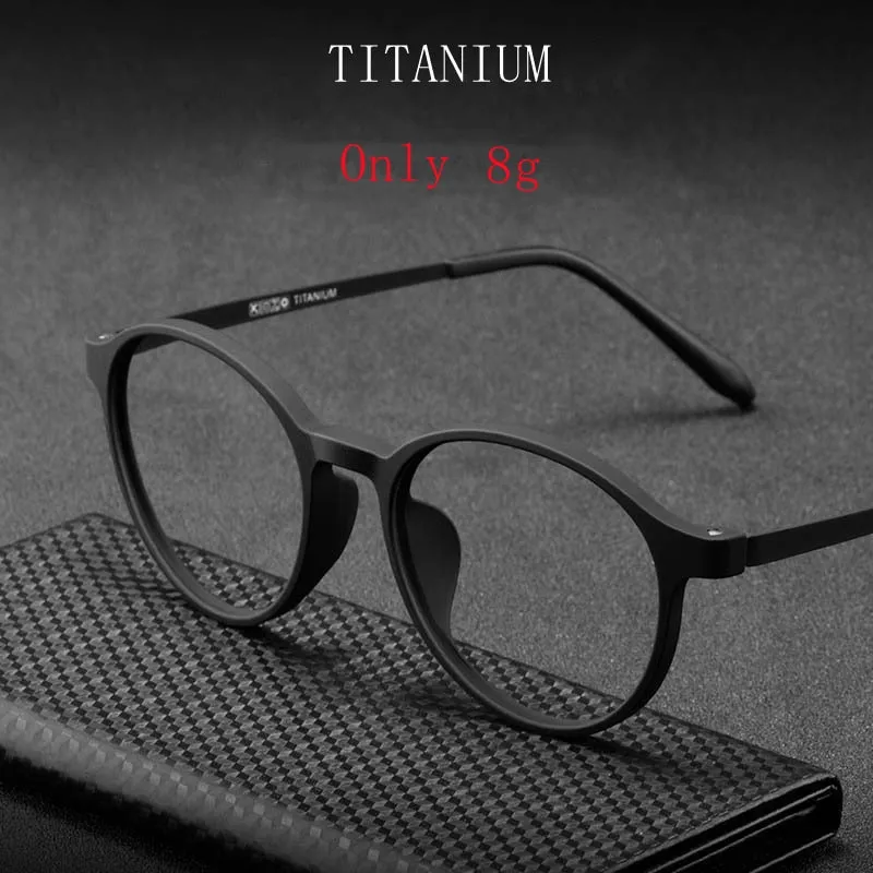 Gmei Unisex Full Rim TR 90 Titanium Alloy Round Frame Eyeglasses3050