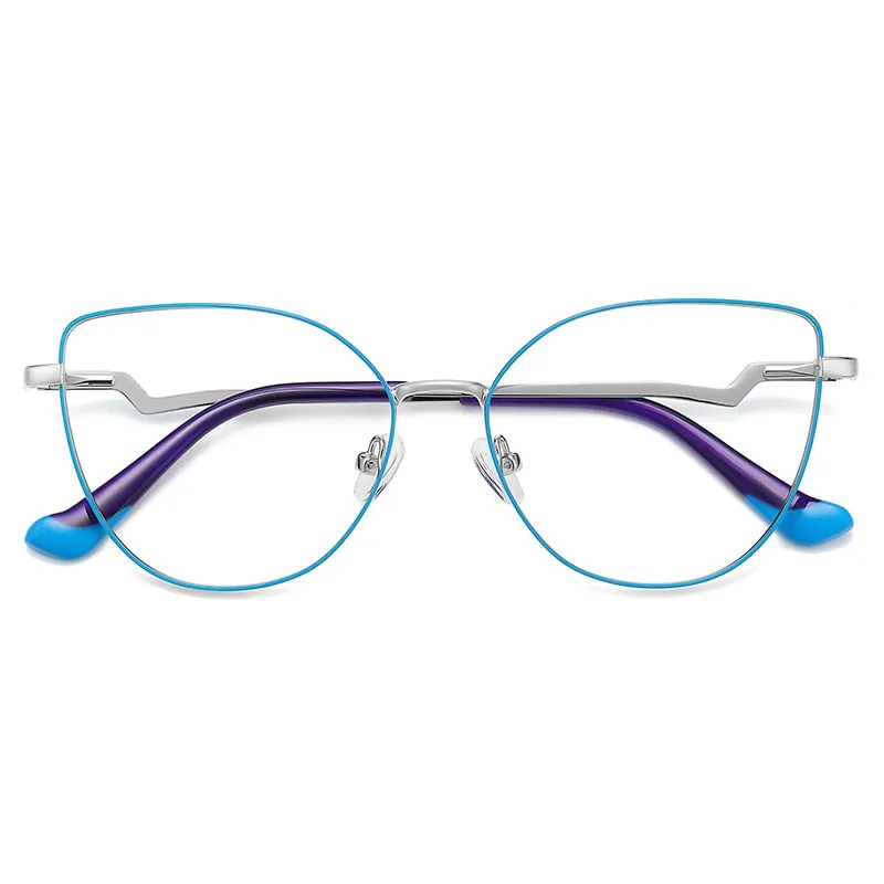 Gmei Women's Full Rim Alloy Cat Eye Frame Eyeglasses 3043