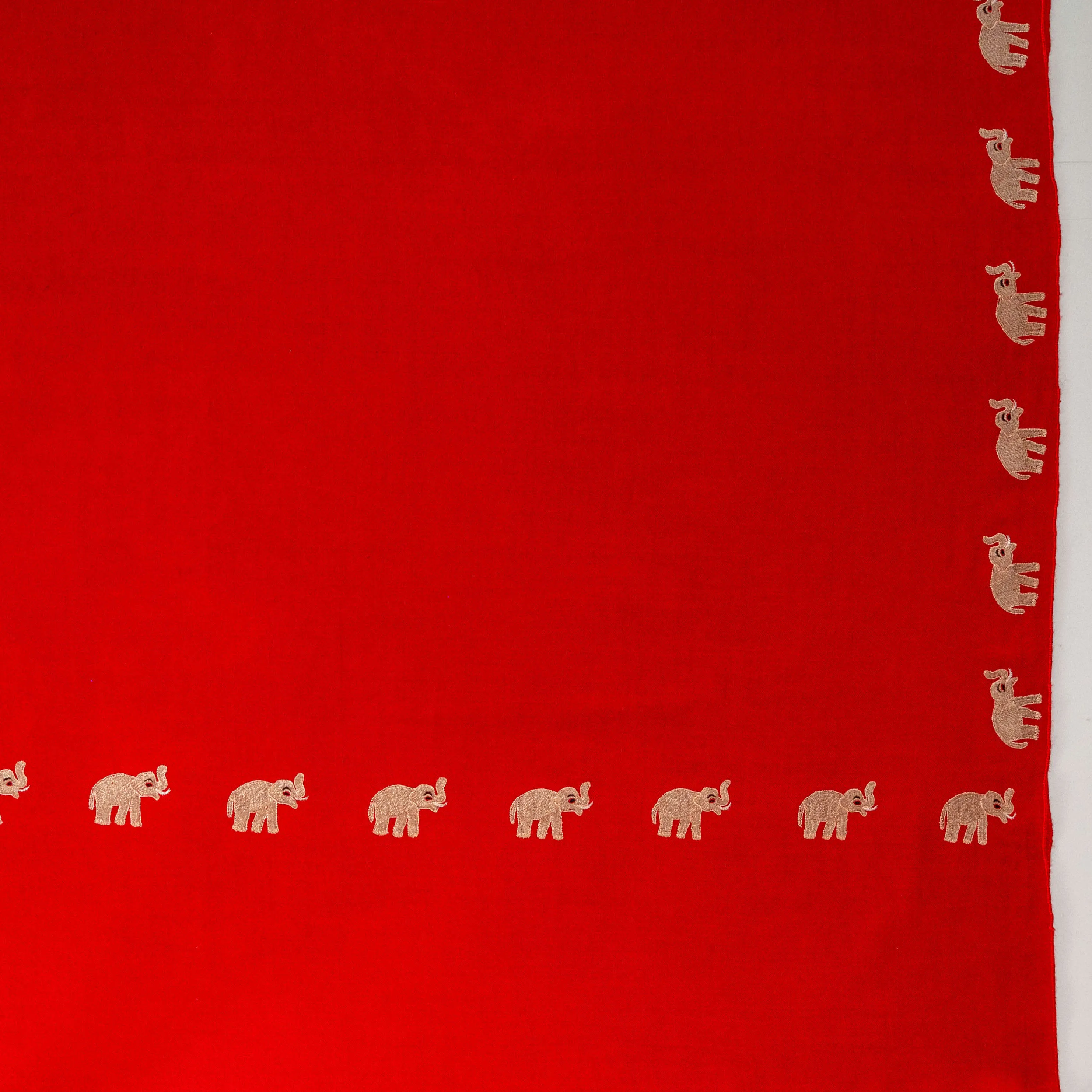 Hand Embroidered Pashmina Cashmere ShawI - Elephant Walk