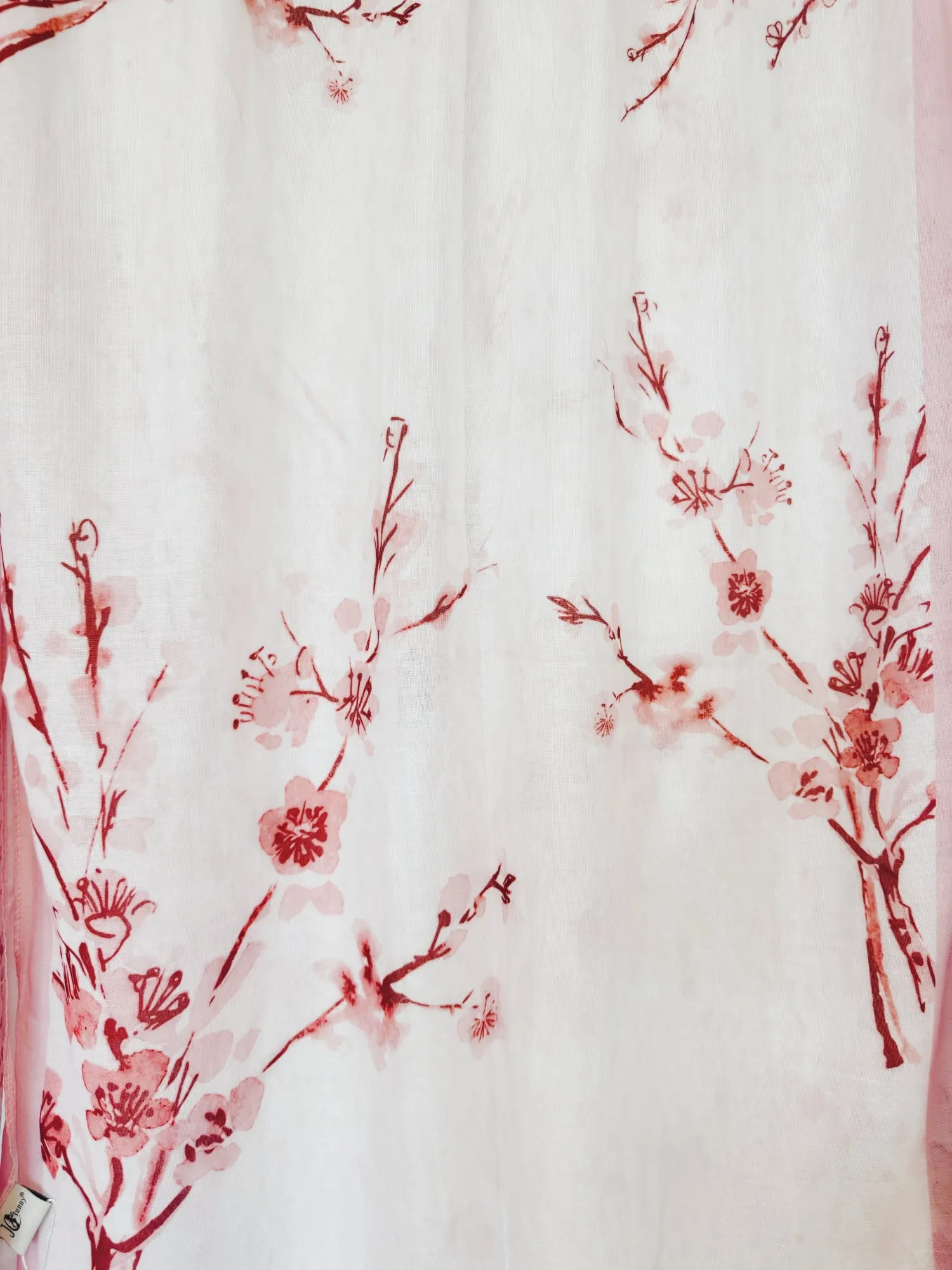 JC071194 Pink Cherry Blossoms in Full Bloom Watercolor Scarf