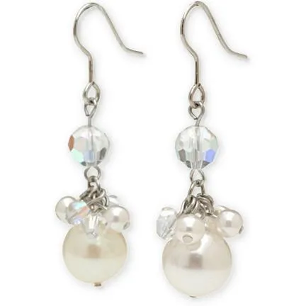 Jessica Pearl and Crystal Earrings