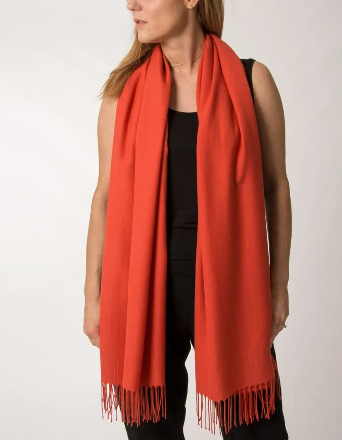 Mandarin Red Pashmina