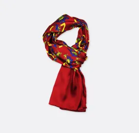 Maroon Paisley and Floral - Silk Men Scarves