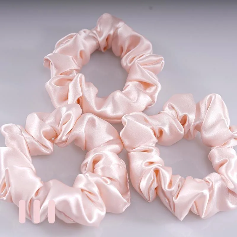 Midi Silk Scrunchies Pink - 3 Pack - Dropshipping