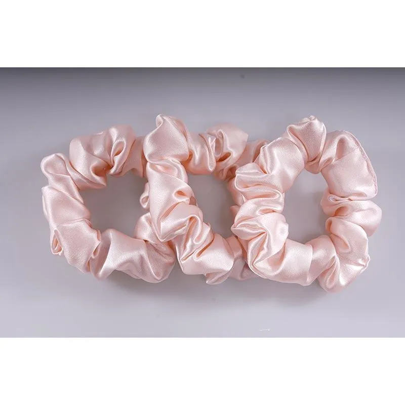 Midi Silk Scrunchies Pink - 3 Pack - Dropshipping