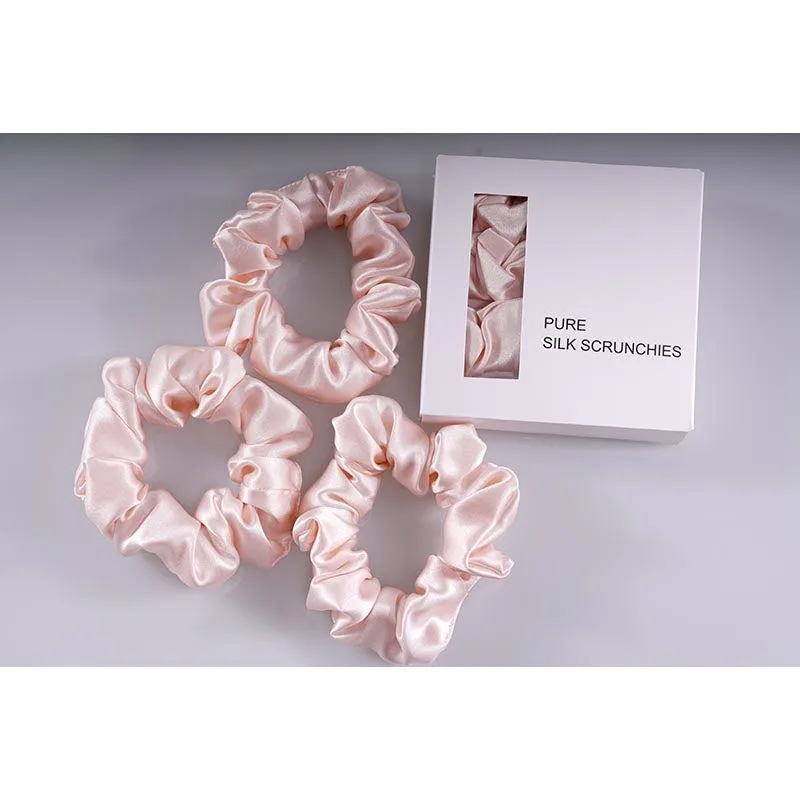 Midi Silk Scrunchies Pink - 3 Pack - Dropshipping