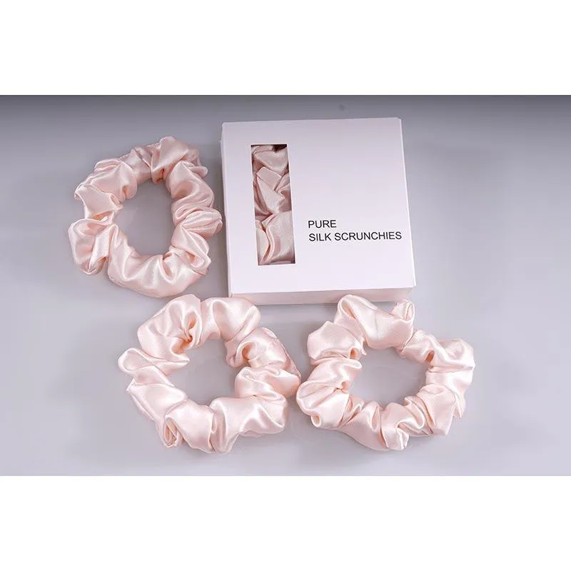 Midi Silk Scrunchies Pink - 3 Pack - Dropshipping