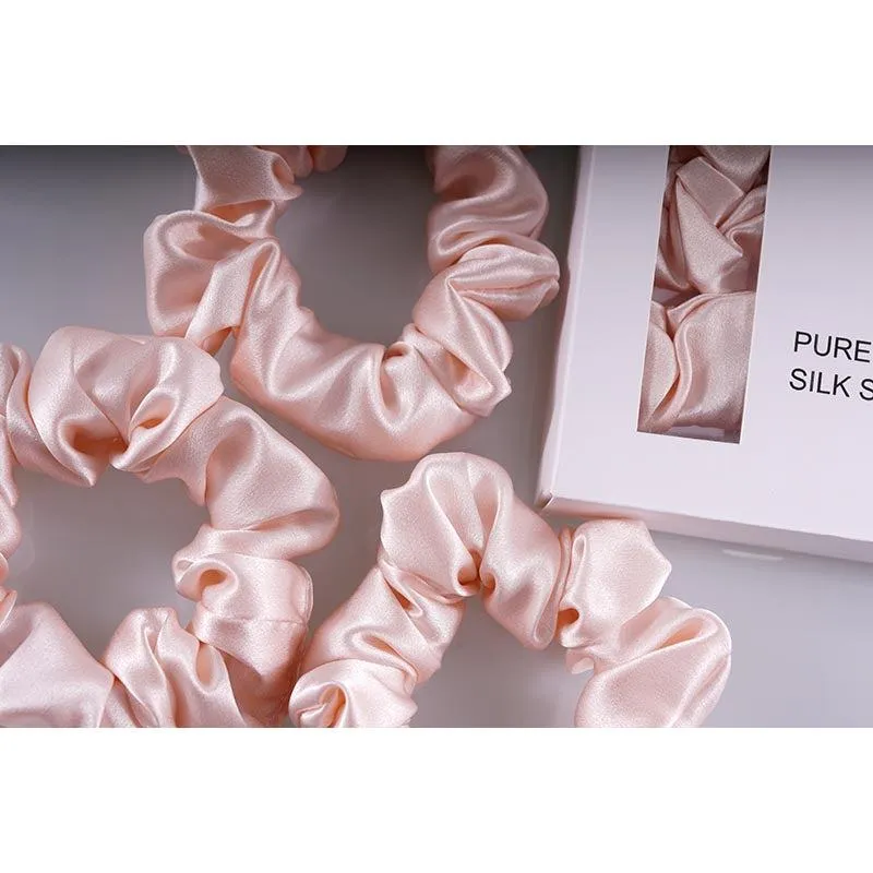 Midi Silk Scrunchies Pink - 3 Pack - Dropshipping