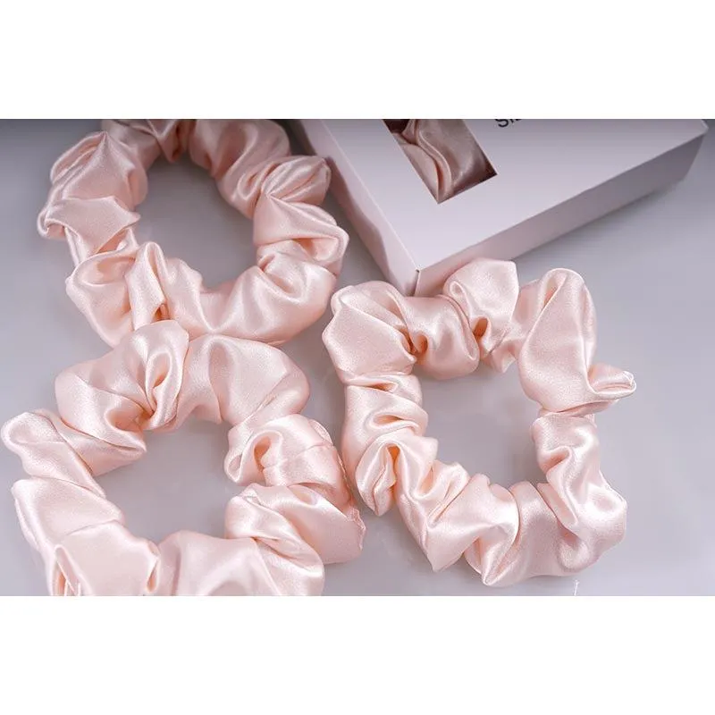 Midi Silk Scrunchies Pink - 3 Pack - Dropshipping