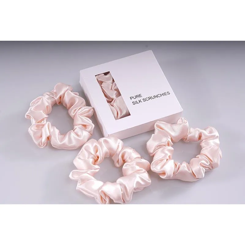 Midi Silk Scrunchies Pink - 3 Pack - Dropshipping