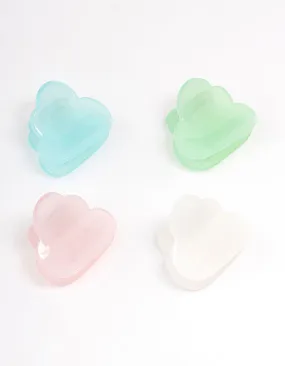 Mini Cloud Hair Claw Clip 4-Pack