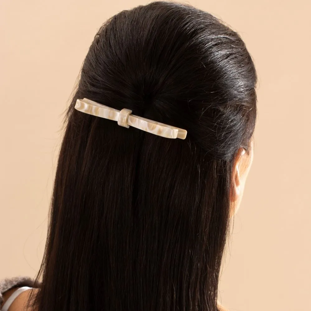 Narrow Bow Barrette Clip