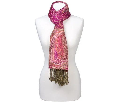 Pashmina Fuchsia Pattern Scarf