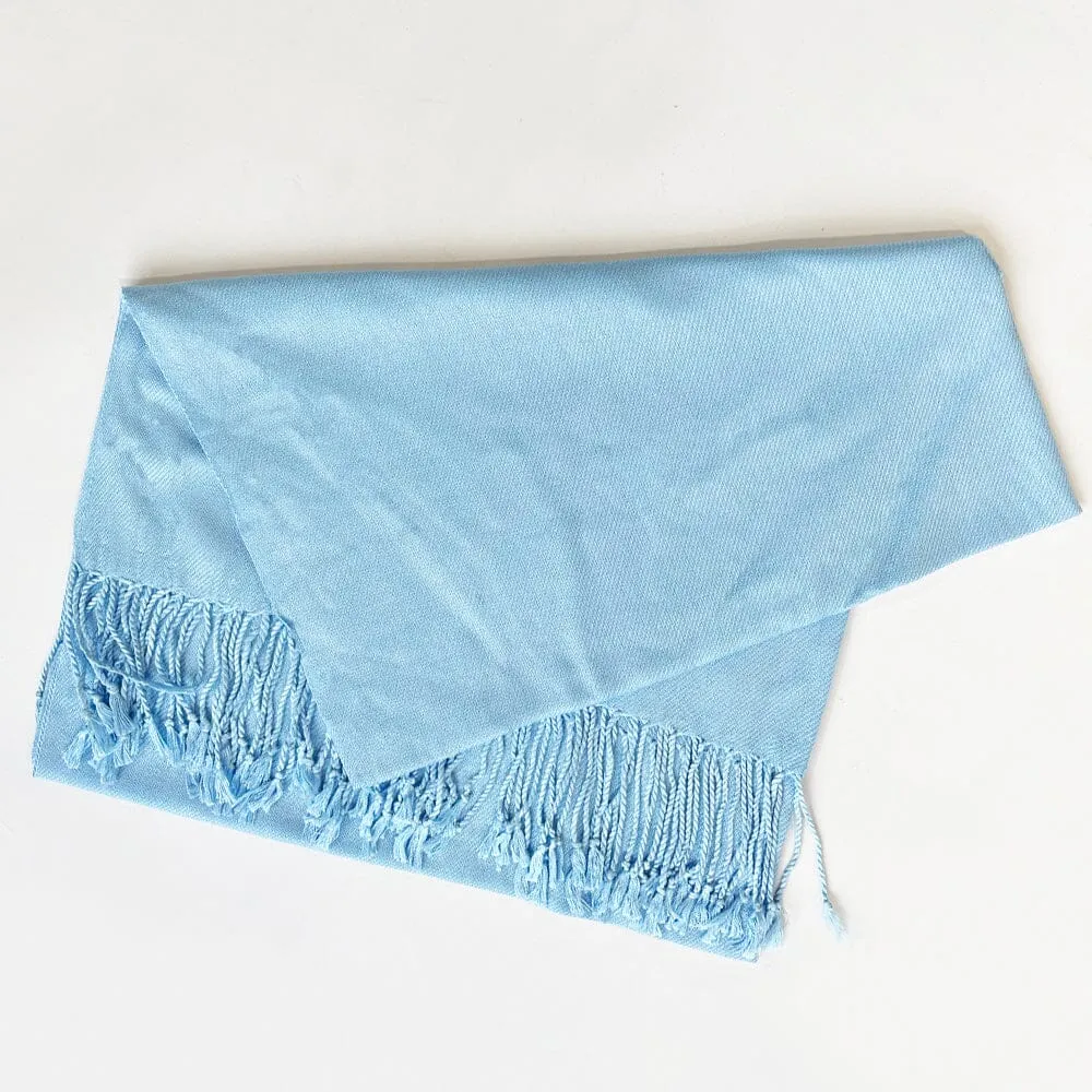 Pashmina Solid Color Shawl Wrap Scarf - Sky (1 unit)