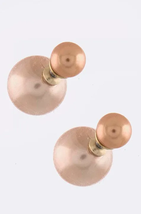 Peach Double-Sided Earrings